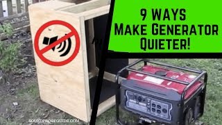 make a generator quieter